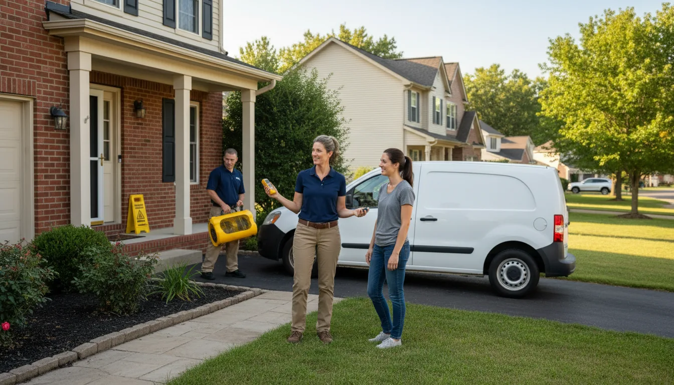 Residential water damage restoration in Walnut Grove, MS